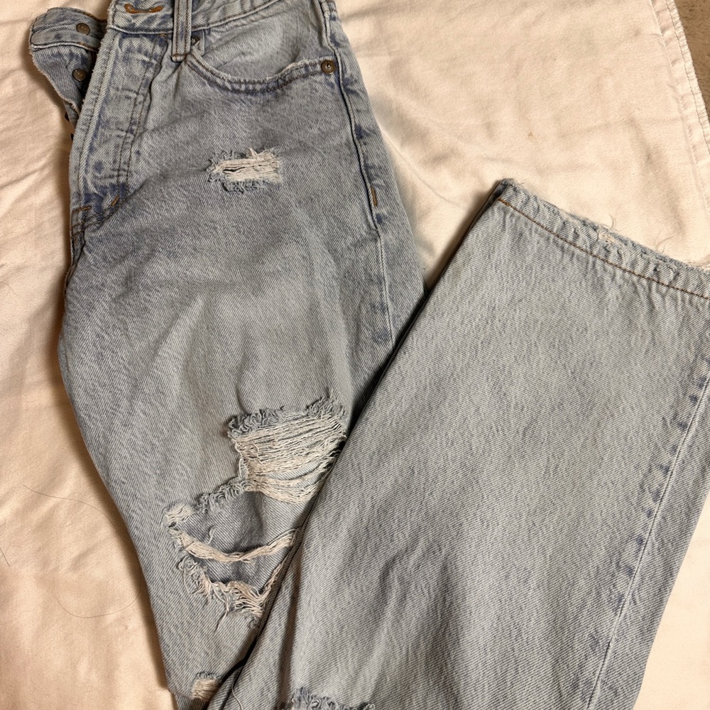Aeropostale Blue Boyfriend Jeans Distressed